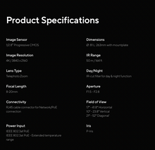 Load image into Gallery viewer, Verkada CB61-TE Outdoor Bullet Camera, 4K, Telephoto Zoom Lens, 30 Days of Storage